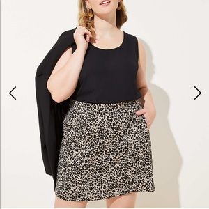 Loft Plus Cheetah Shift Skirt